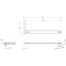 Душевая перегородка BELBAGNO UNO UNO-L-1-TB-100-C-GM 100 см, профиль оружейная сталь матовый, стекло прозрачное