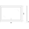 Зеркало 98,5x68,5 см BELBAGNO KRAFT SPC-KRAFT-985-685-TCH-WARM